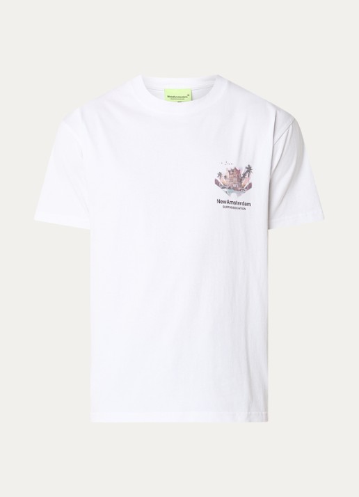 New Amsterdam Surf Association Tropical T-shirt met logo- en backprint