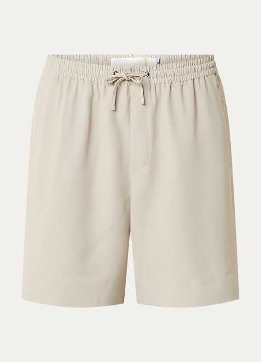New Amsterdam Surf Association Work loose fit korte broek met steekzakken - voorkant 2 beige