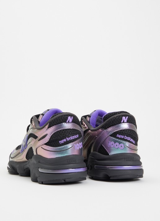 New Balance 1000 sneaker van mesh met metallic details - achterkant 3 paars