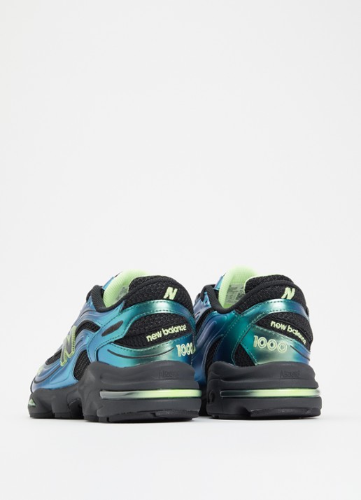 New Balance 1000 sneaker van mesh met metallic details - achterkant 6 zeegroen