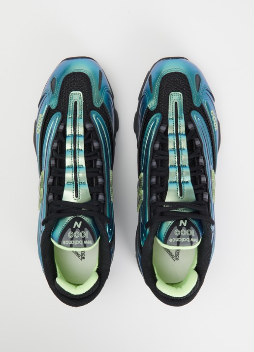 New Balance 1000 sneaker van mesh met metallic details - detail 2 zeegroen