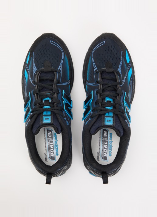 New Balance 1906 sneaker met mesh details - detail 4 zwart