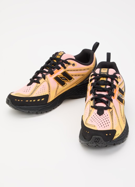 New Balance 1906 sneaker van mesh - detail 2 geel
