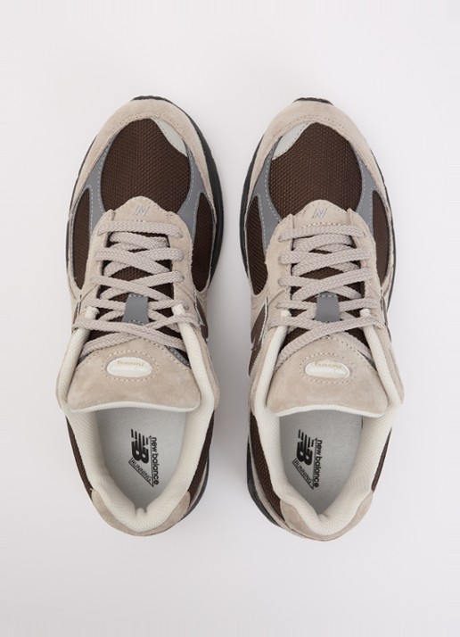 New Balance 2002R sneaker van suède met mesh details - detail 10 beige