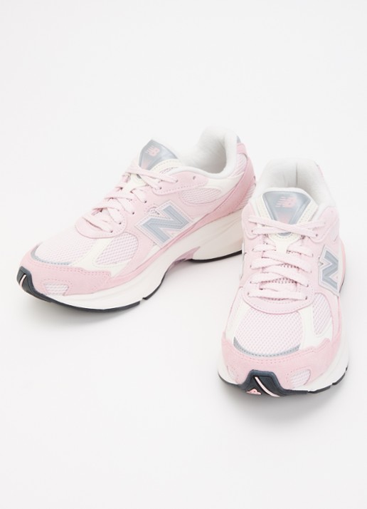 New Balance 2010 sneaker van mesh met suède details - detail 2 lichtroze