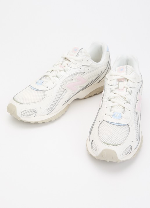 New Balance 204L sneaker van mesh met details van suède - detail 2 ivoor