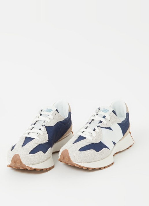New Balance 327 sneaker met suède details - detail 2 donkerblauw