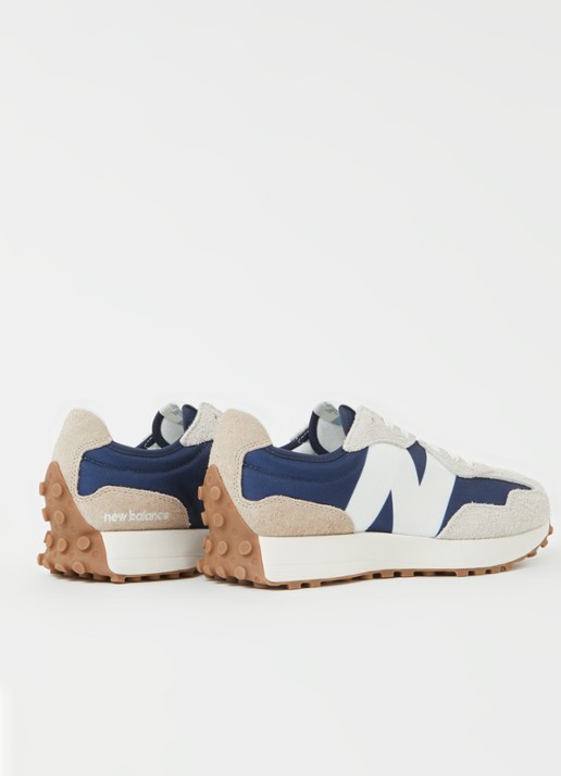 New Balance 327 sneaker met suède details - detail 3 donkerblauw