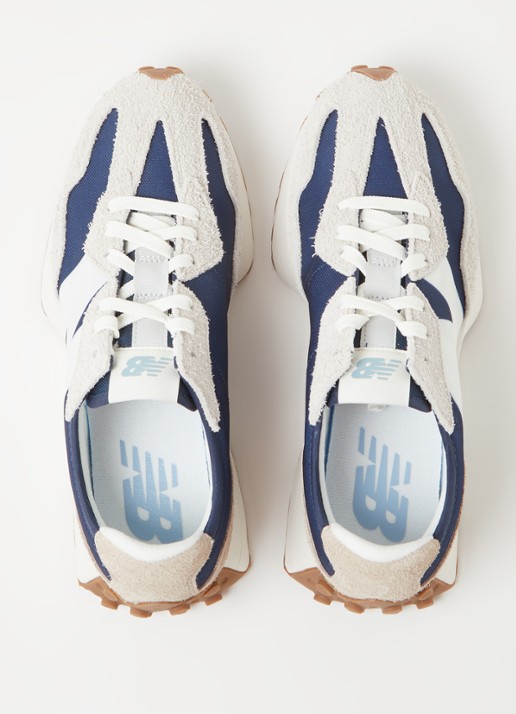 New Balance 327 sneaker met suède details - detail 4 donkerblauw