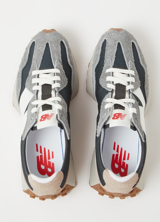 New Balance 327 sneaker met suède details - detail 3 blauwgrijs
