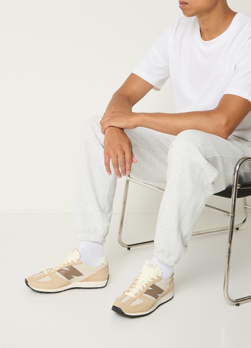 New Balance 471 sneaker met suède details - voorkant 6 beige