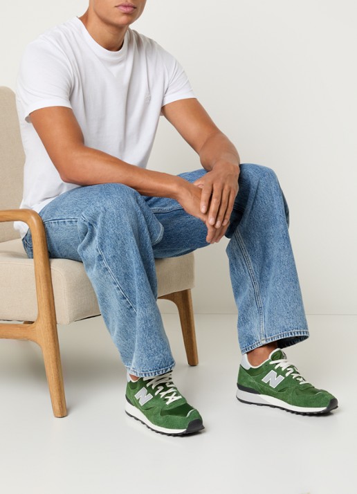 New Balance 475 sneaker met suède details - voorkant 5 groen