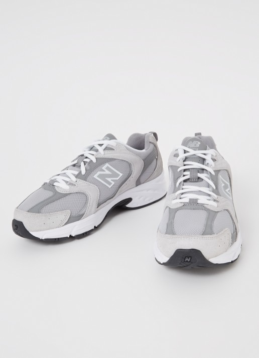 New Balance 530 sneaker met leren details - detail 4 lichtgrijs