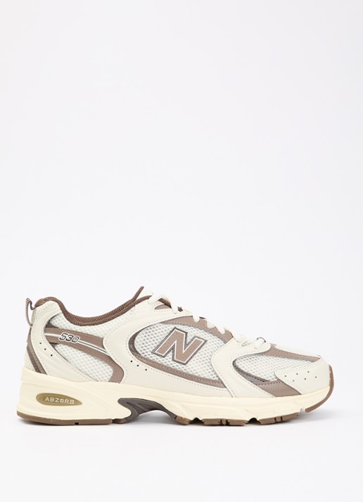 New Balance 530 sneaker met mesh details - voorkant lichtbruin