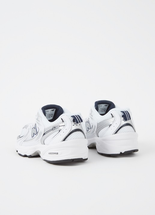 New Balance 530 sneaker van mesh met leren details - achterkant 2 wit