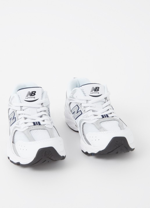 New Balance 530 sneaker van mesh met leren details - voorkant 4 wit
