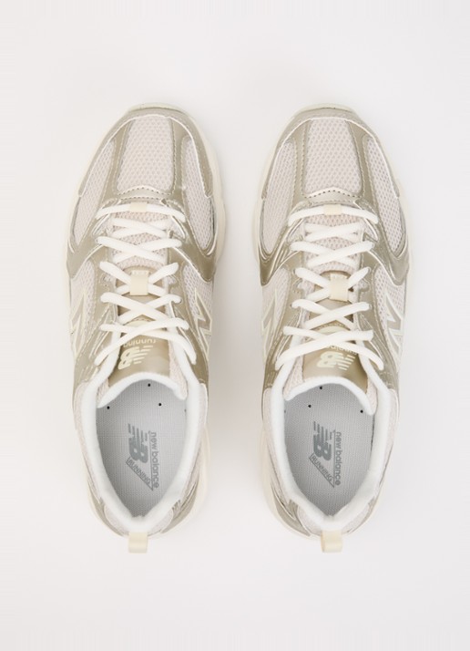 New Balance 530 sneaker van mesh met metallic details - detail 4 goud