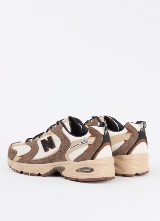 New Balance 530 sneaker van mesh met suède details - achterkant 6 bruin