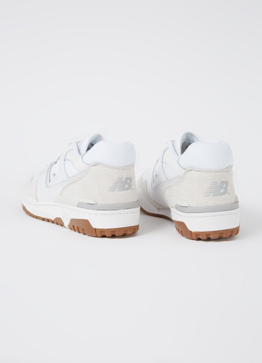 New Balance 550 sneaker met suède details - detail 2 wit