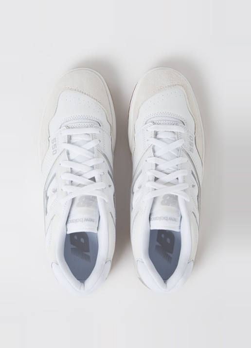 New Balance 550 sneaker met suède details - detail 3 wit