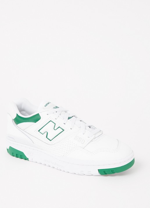 New Balance 550 sneaker van leer  - voorkant wit
