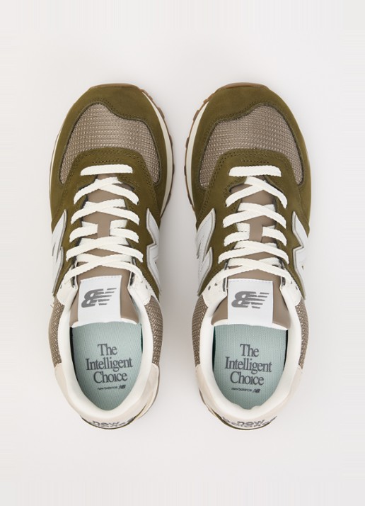 New Balance 574 sneaker met mesh details - detail 2 mosgroen