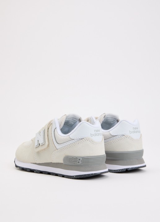 New Balance 574 sneaker met suède details - achterkant 4 gebroken wit