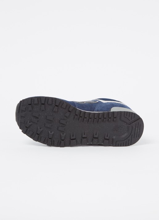 New Balance 574 sneaker met suède details - detail 2 donkerblauw