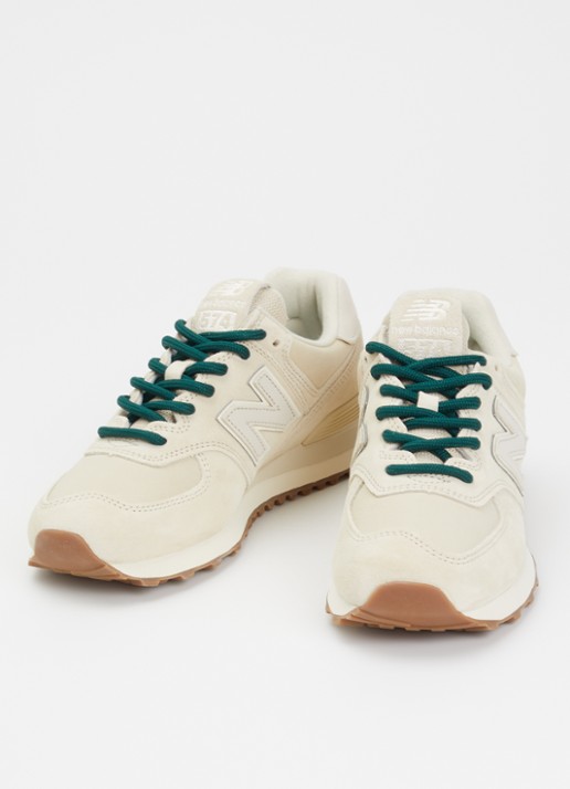 New Balance 574 sneaker van suède - detail 3 gebroken wit
