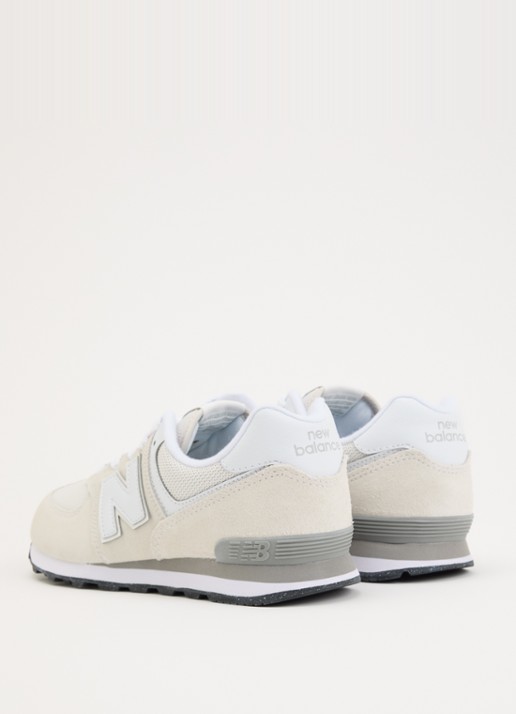 New Balance 574 sneaker van suède - achterkant creme