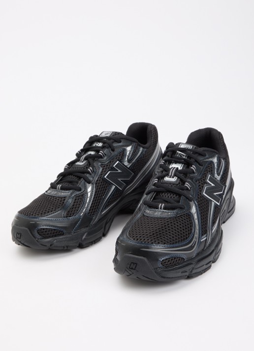 New Balance 740 sneaker met details van mesh met logo  - detail 2 zwart