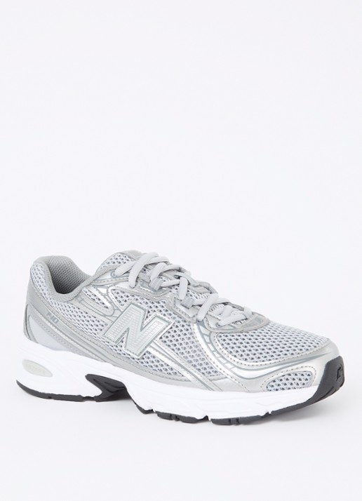 New Balance 740 sneaker met mesh details - voorkant zilver