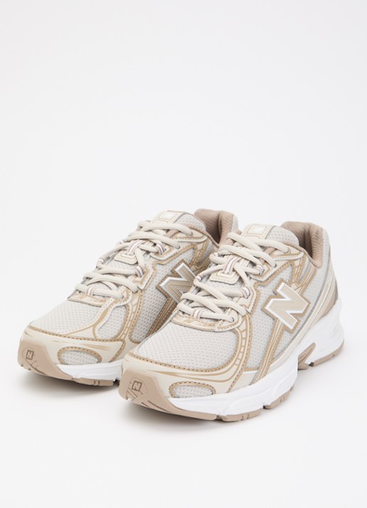 New Balance 740 sneaker met mesh details - voorkant 2 donkerbeige