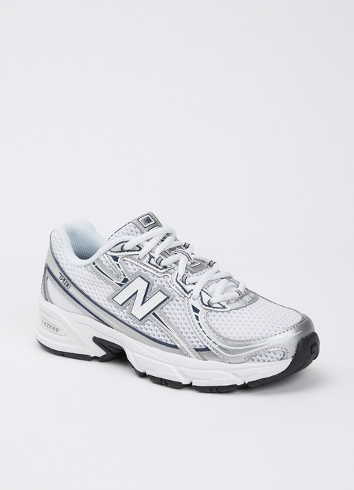 New Balance 740 sneaker van mesh met logo - voorkant 3 wit