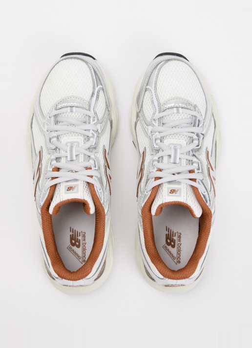 New Balance 740 sneaker van mesh met metallic details - detail 2 gebroken wit