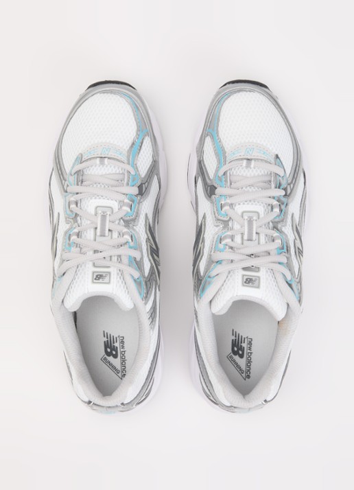 New Balance 740 sneaker van mesh met metallic finish - detail 4 lichtgrijs