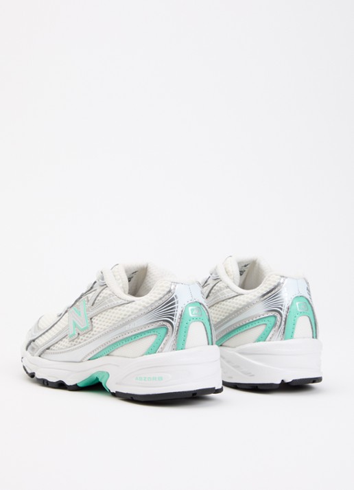 New Balance 740 sneaker van mesh met metallic finish - achterkant mint