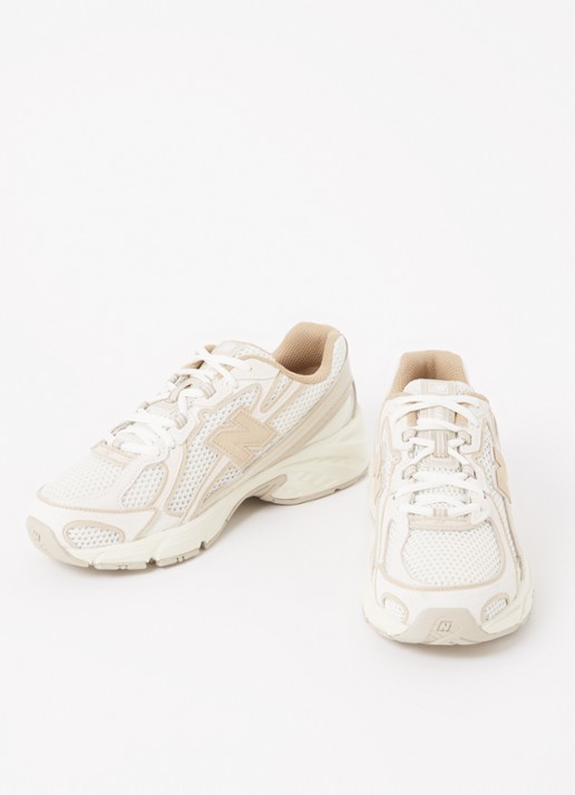 New Balance 740 sneaker van mesh met suède details - detail 2 beige