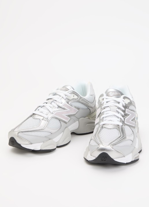New Balance 9060 sneaker met leren details - detail 3 grijs