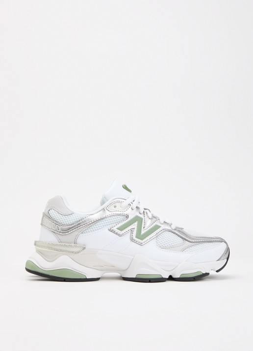 New Balance 9060 sneaker met mesh details en logo  - voorkant 2 groen