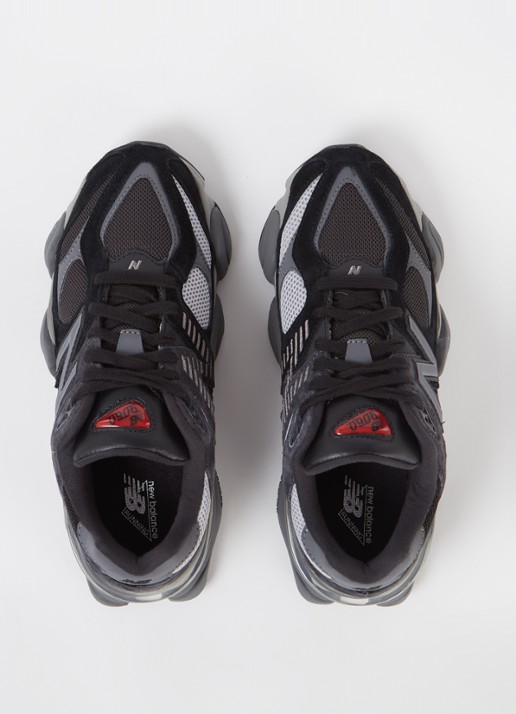 New Balance 9060 sneaker met mesh en suède details - detail 4 zwart