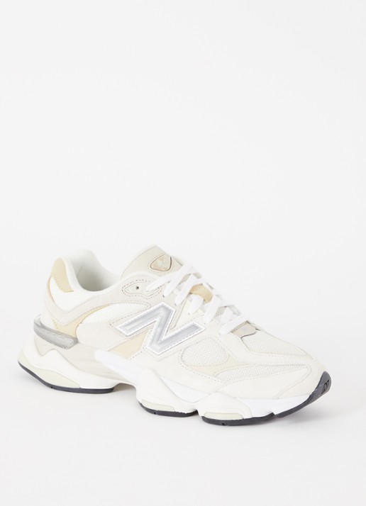 New Balance 9060 sneaker met suède details - voorkant 5 beige