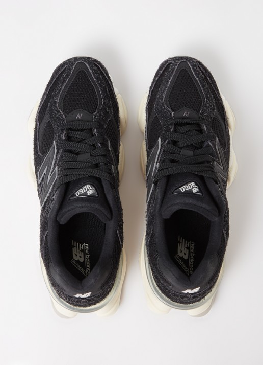 New Balance 9060 sneaker met suède details  - detail 4 zwart