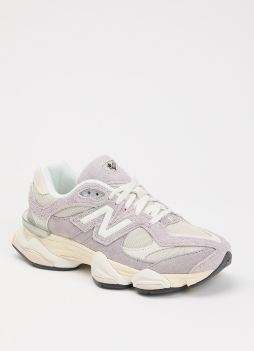 New Balance 9060 sneaker van mesh met logo - voorkant 2 lila