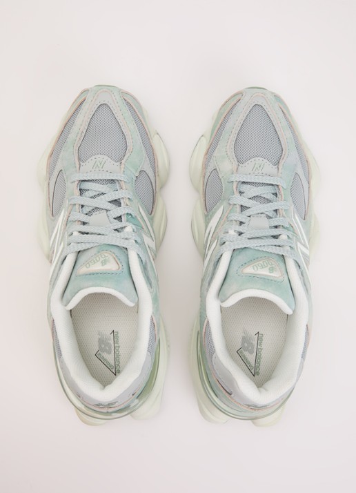New Balance 9060 sneaker van mesh met logo - detail 5 lichtgroen