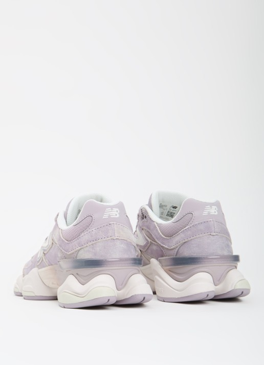 New Balance 9060 sneaker van suède met logo - achterkant 3 lavendel