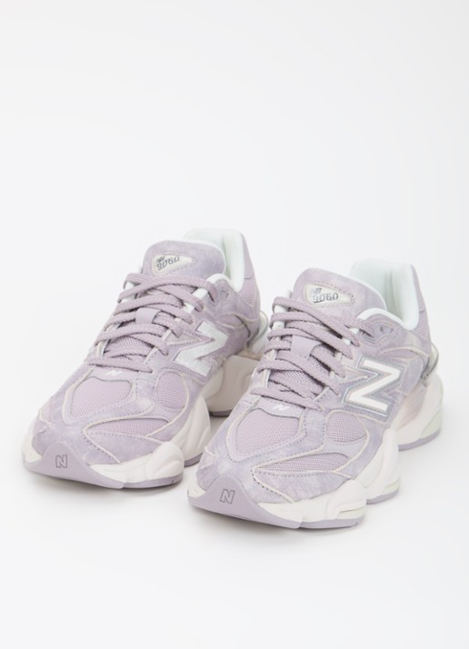 New Balance 9060 sneaker van suède met logo - detail 4 lavendel