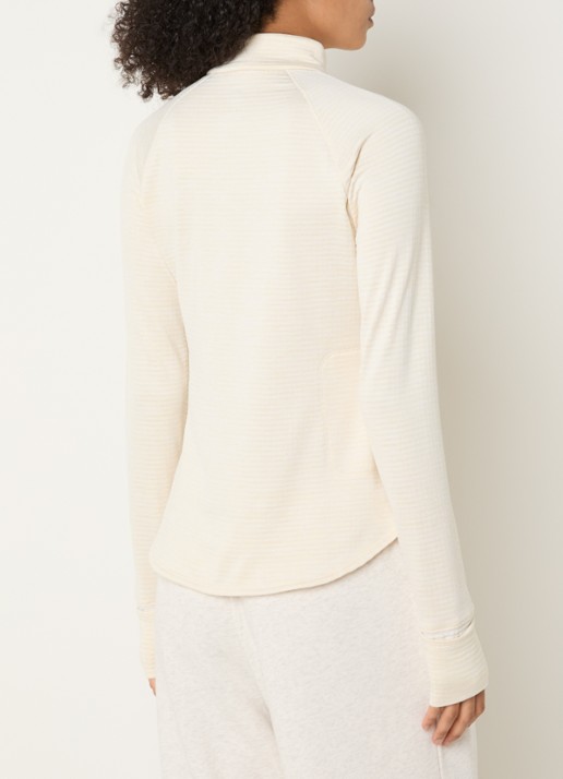 New Balance Athletics Heat pullover met halve rits en logo - achterkant 4 creme
