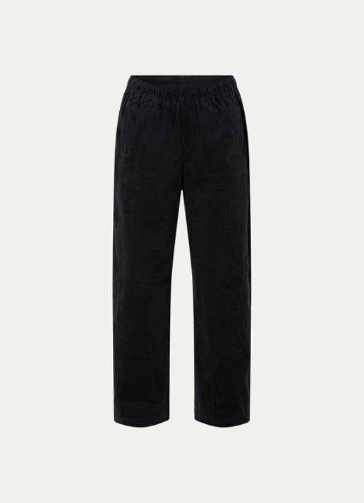 New Balance High waist straight fit broek met steekzakken - voorkant zwart