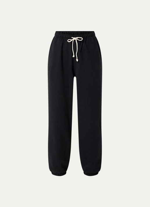 New Balance High waist tapered fit joggingbroek met steekzakken - voorkant 2 zwart